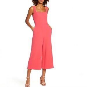 Chelsea28 Coral Cropped Jumpsuit